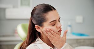 Patient experiencing tooth pain